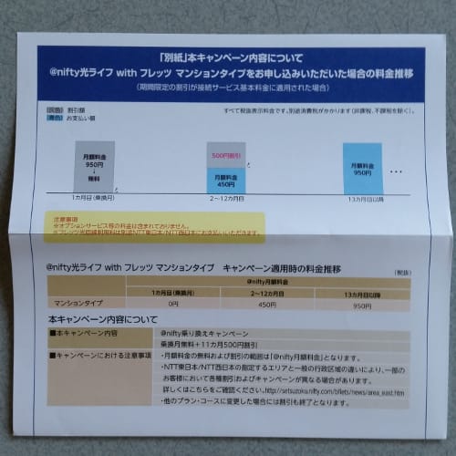Qitからniftyへの移行キャンペーン内容