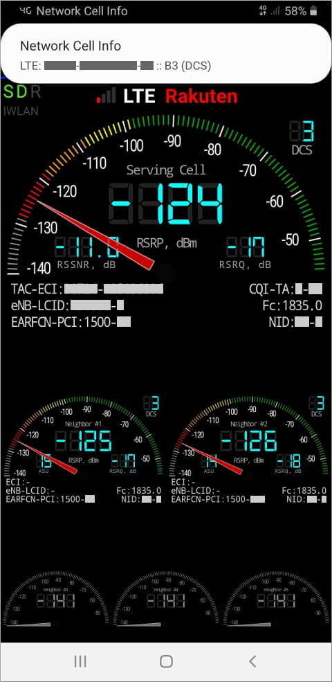 Network Cell Info LTE Band 3