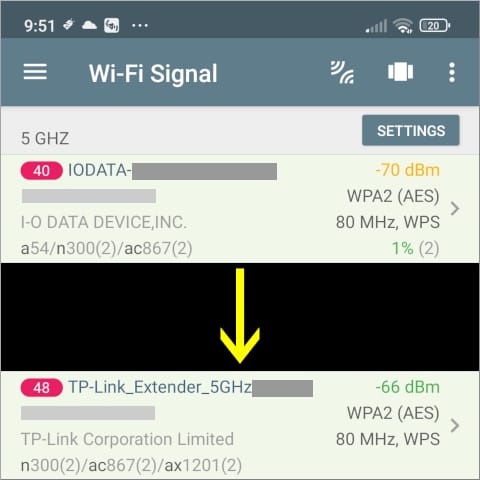 Wi-Fi SignalでIODATAとTP-Linkを比較