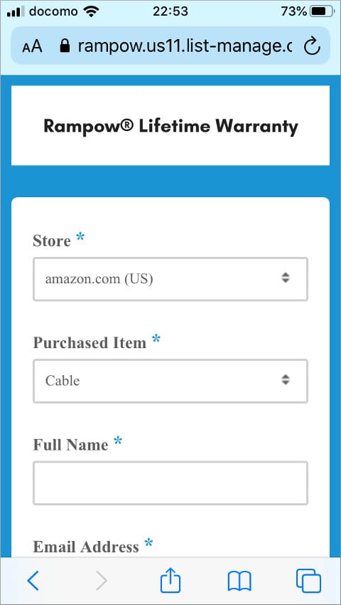 RAMPOW Lifetime Warranty