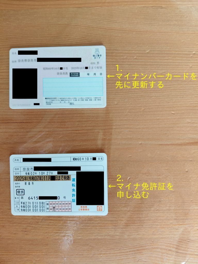 1. マイナンバーカードを先に更新する 2. マイナ免許証を申し込む